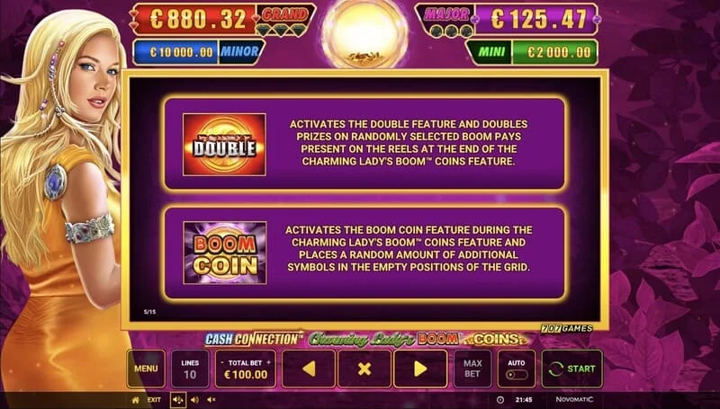 Cash Connection - Charming Lady's Boom Coins - lepljiv Boom Coin z množiteljem